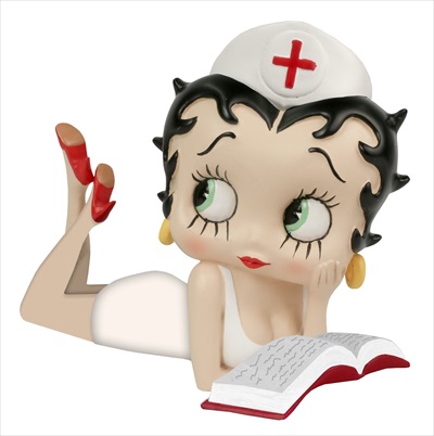 Betty Boop Nurse Lying Down - Click Image to Close
